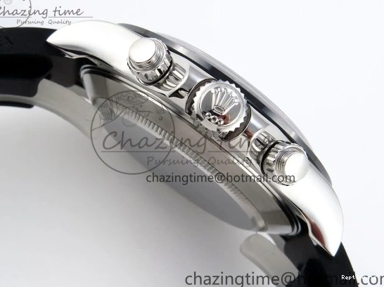 1225 Premium DAYTONA 116519 SS OMF BEST EDITION BLACK DIAL ON OYSTERFLEX STRAP A7750 (SLIM MOVEMENT) 1788